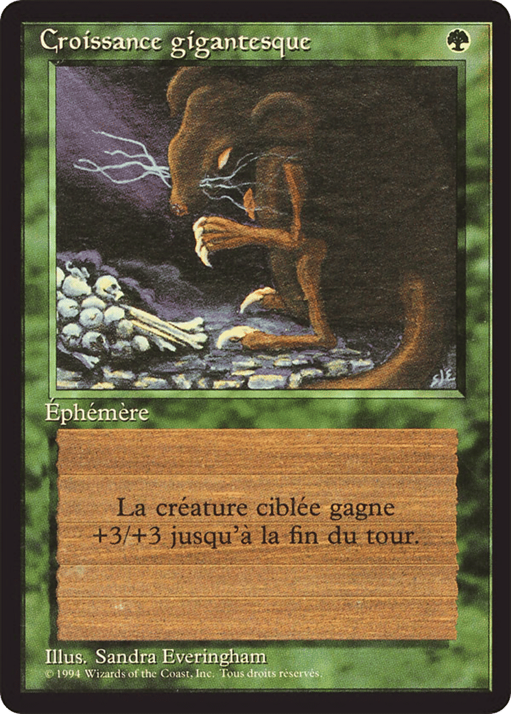 Giant Growth — Foreign Black Border — Magic: The Gathering