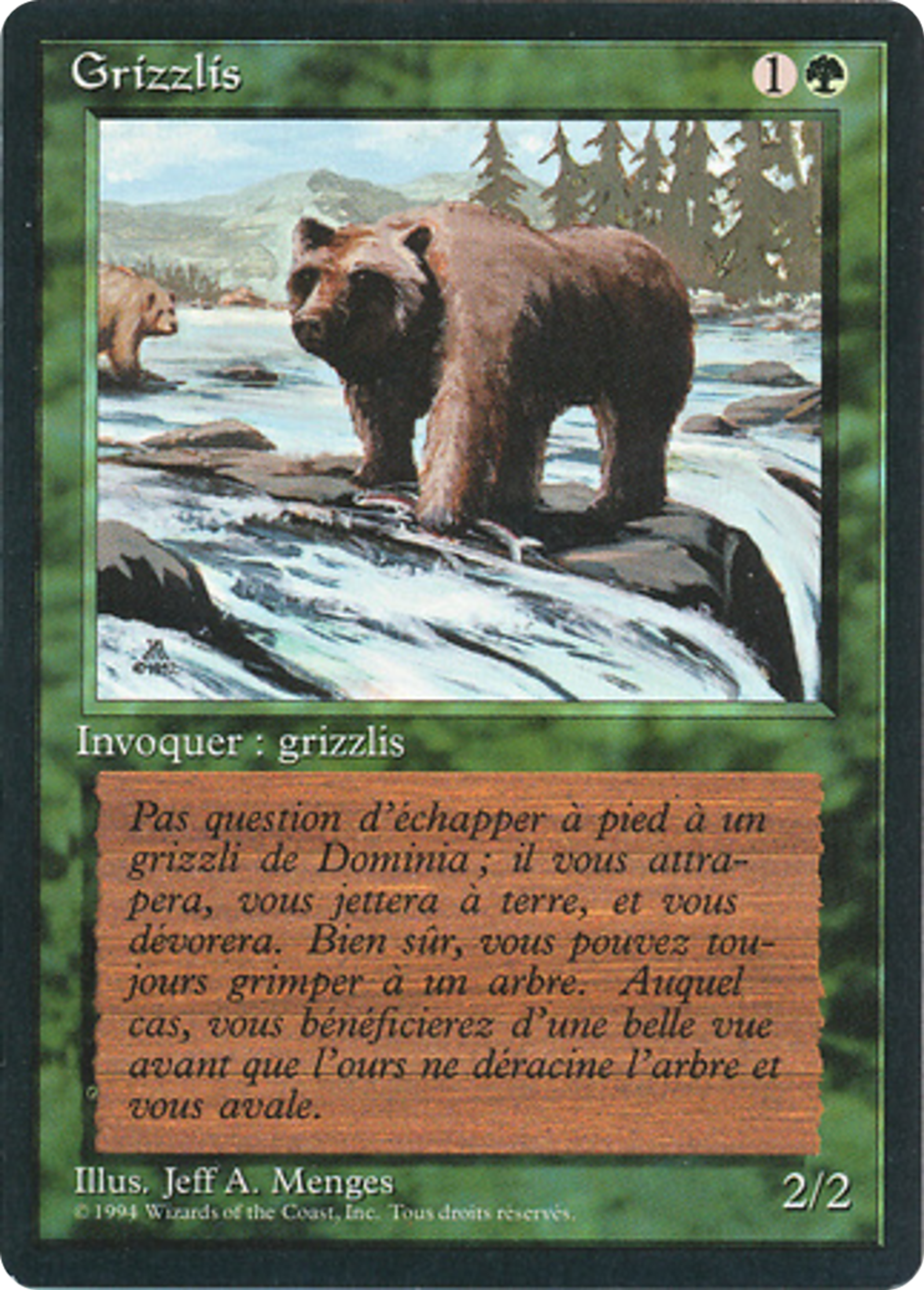 Grizzly Bears — Foreign Black Border — Magic: The Gathering