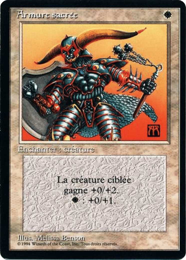Armure sacrée — Foreign Black Border — Magic: The Gathering