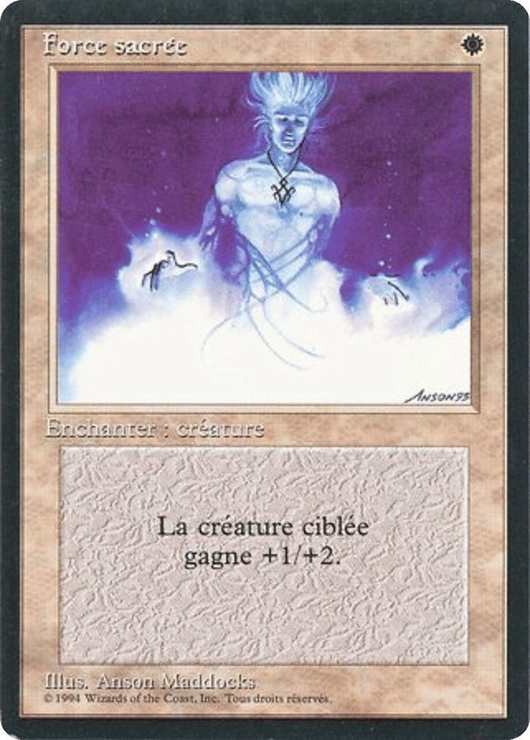 Holy Strength — Foreign Black Border — Magic: The Gathering