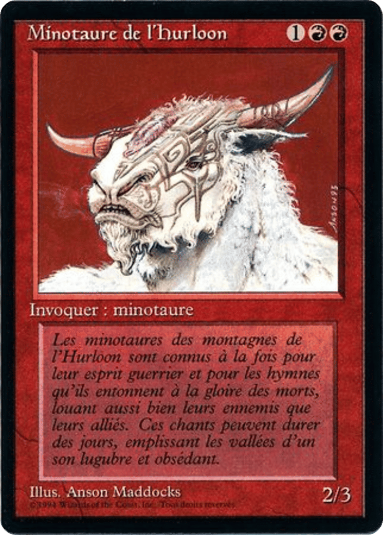 Hurloon Minotaur — Foreign Black Border — Magic: The Gathering