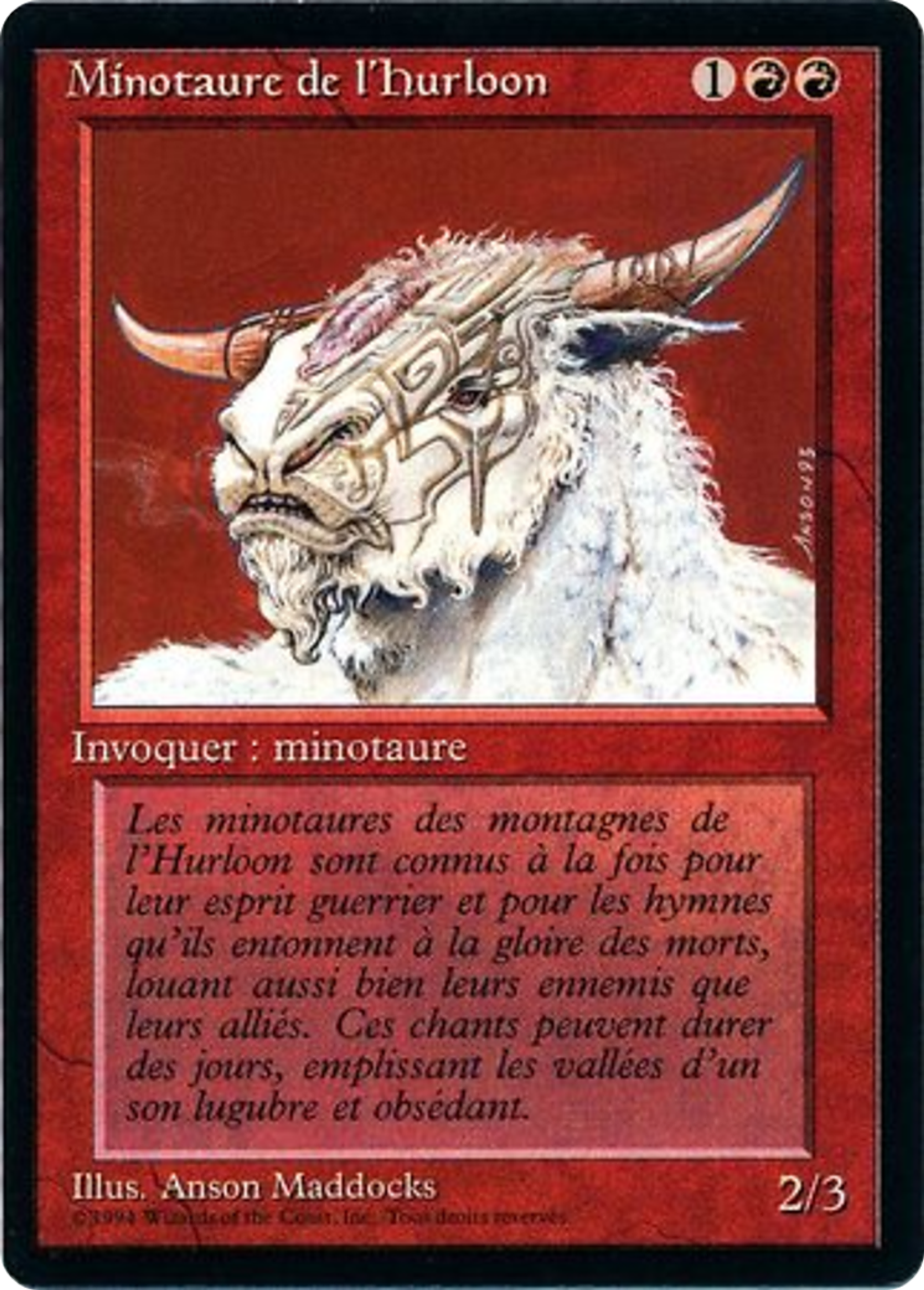 Minotaure de l'Hurloon — Foreign Black Border — Magic: The Gathering