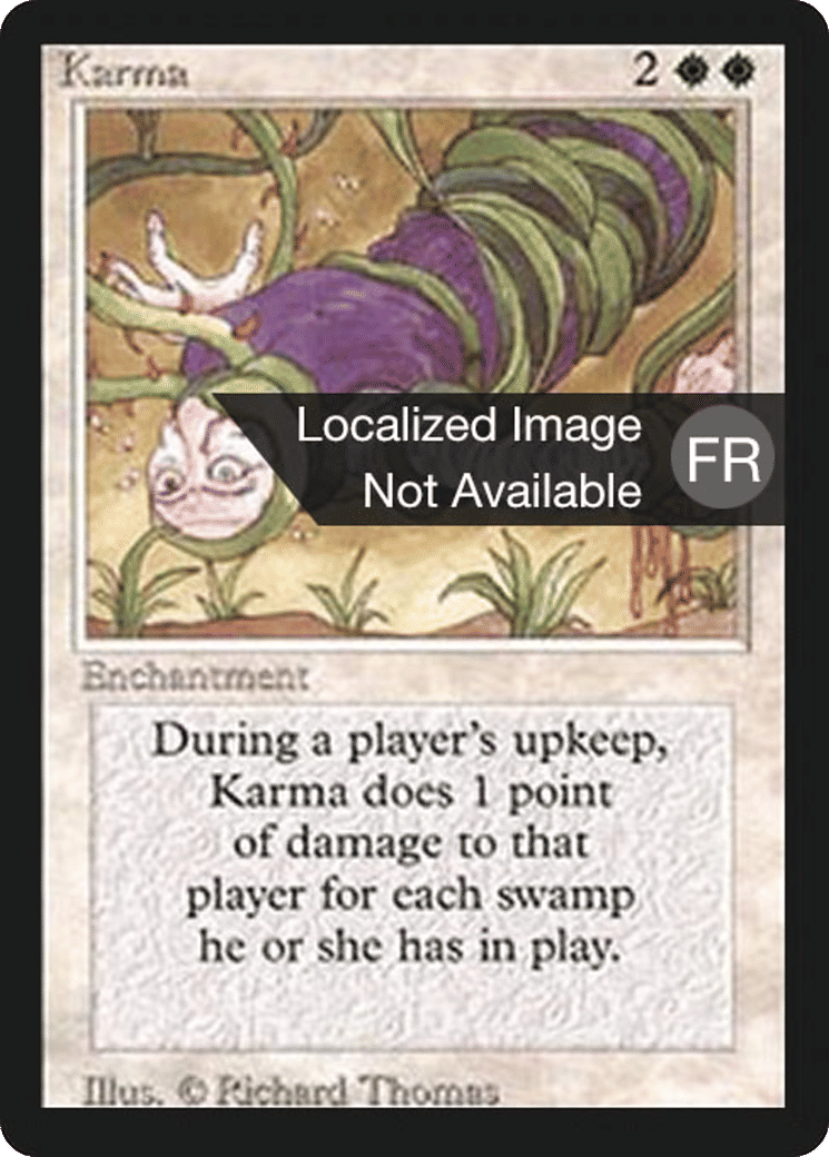 Karma — Foreign Black Border — Magic: The Gathering