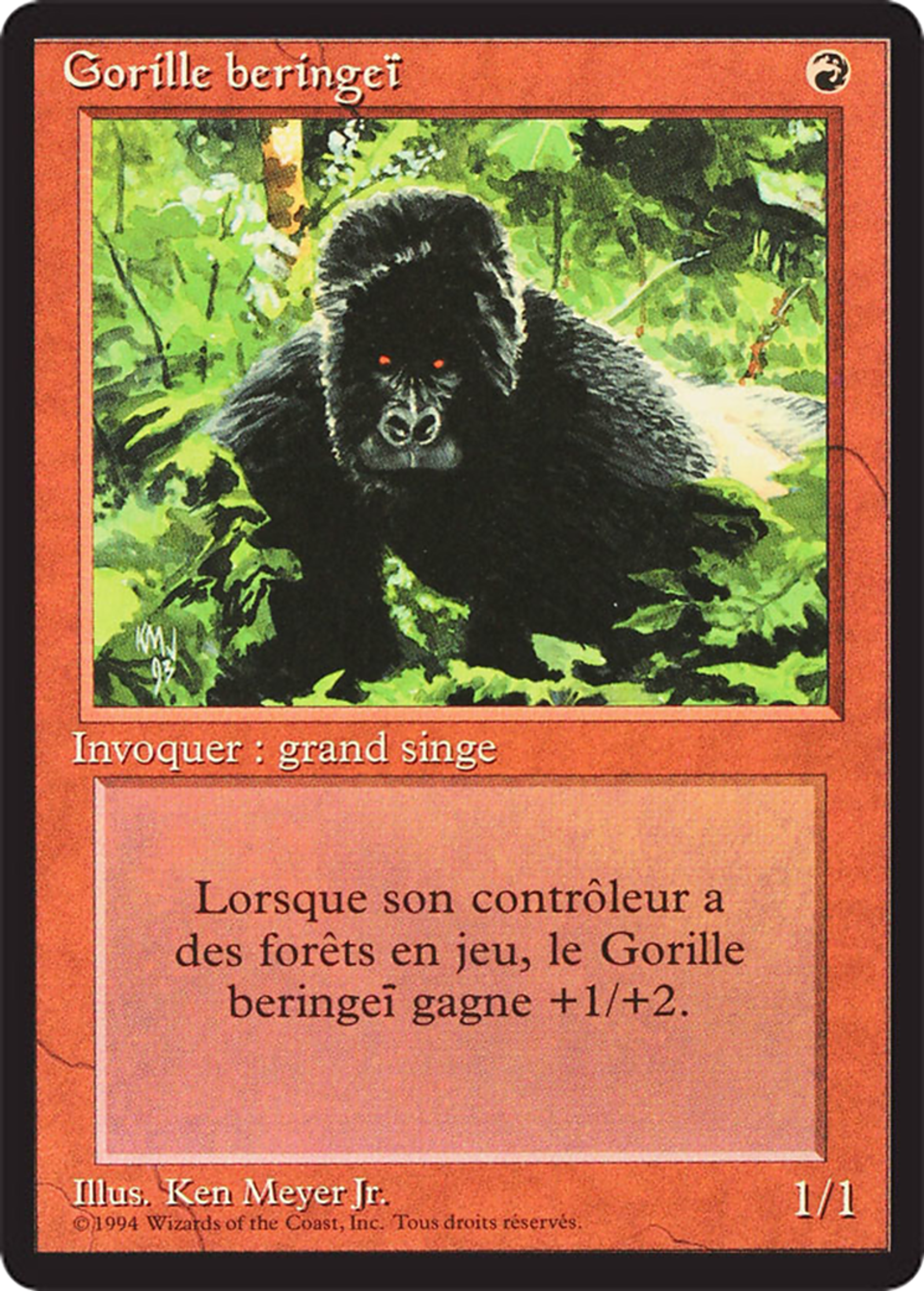 Gorille beringeï — Foreign Black Border — Magic: The Gathering
