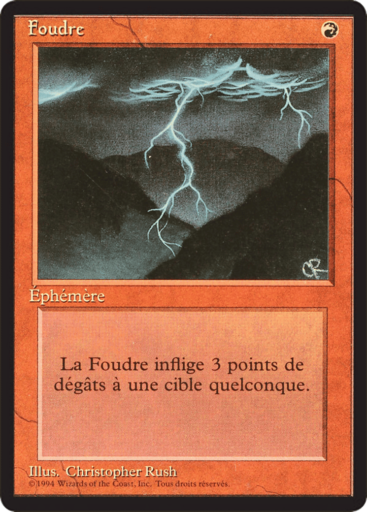 Lightning Bolt — Foreign Black Border — Magic: The Gathering