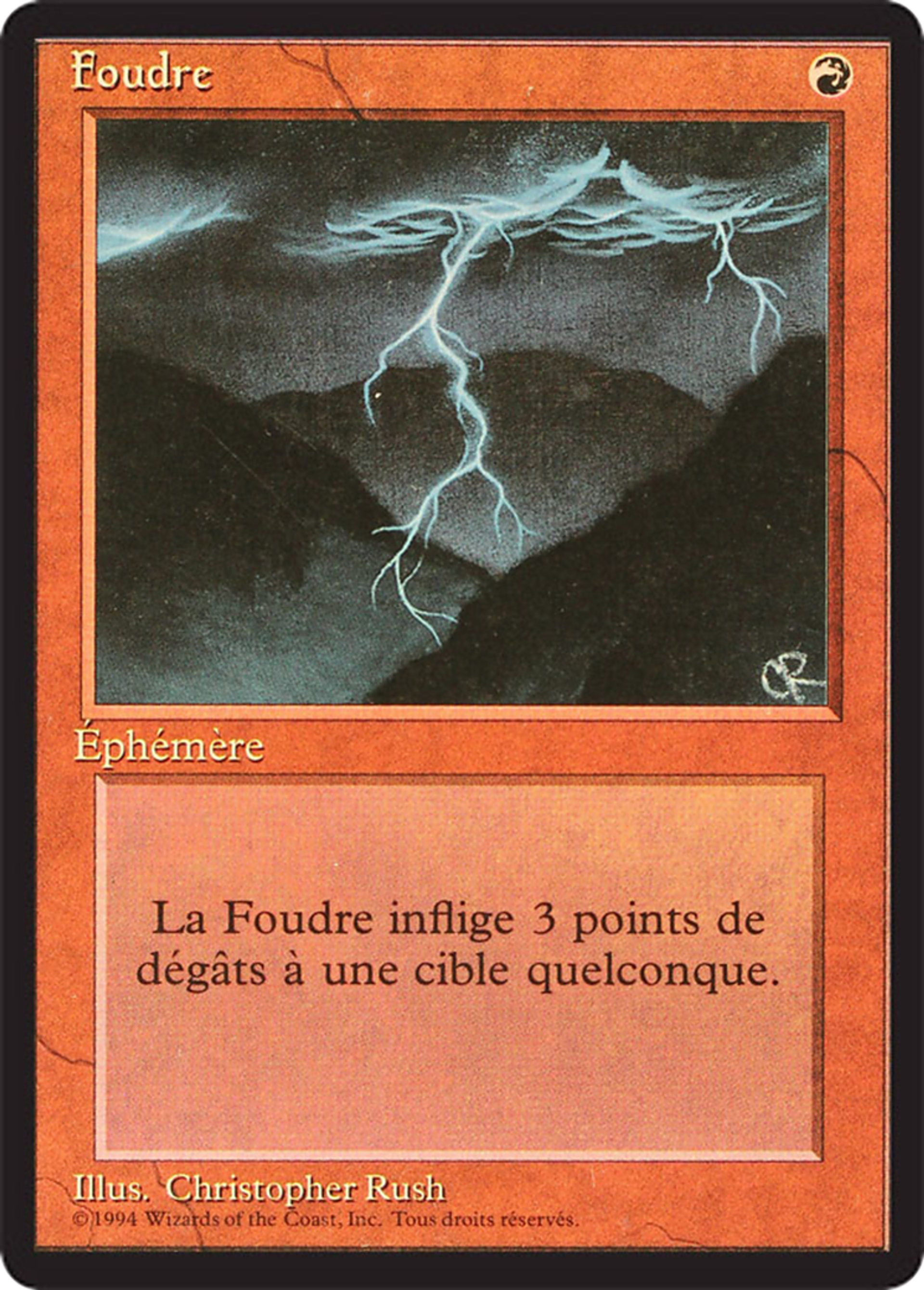 Lightning Bolt — Foreign Black Border — Magic: The Gathering