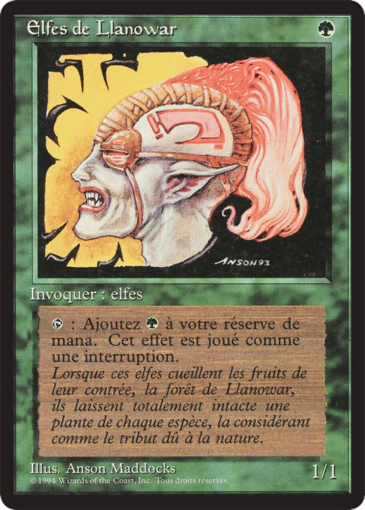 Llanowar Elves — Foreign Black Border — Magic: The Gathering