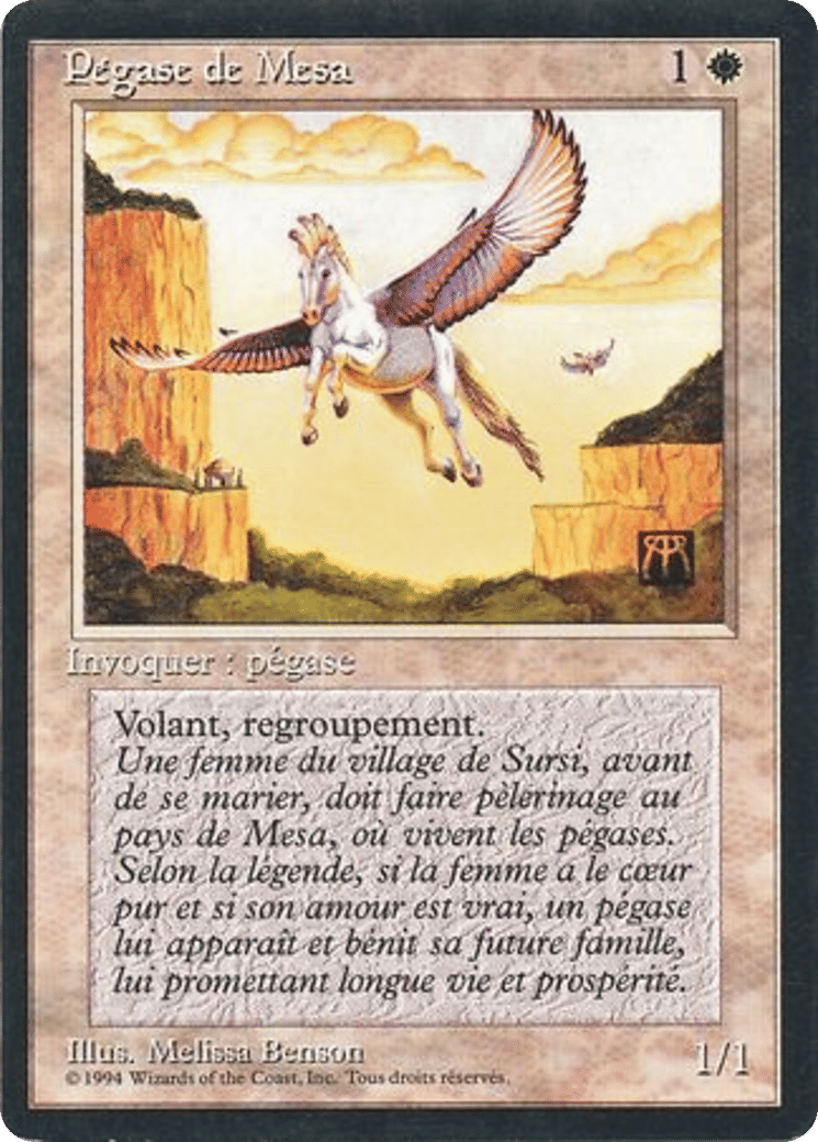 Mesa Pegasus — Foreign Black Border — Magic: The Gathering