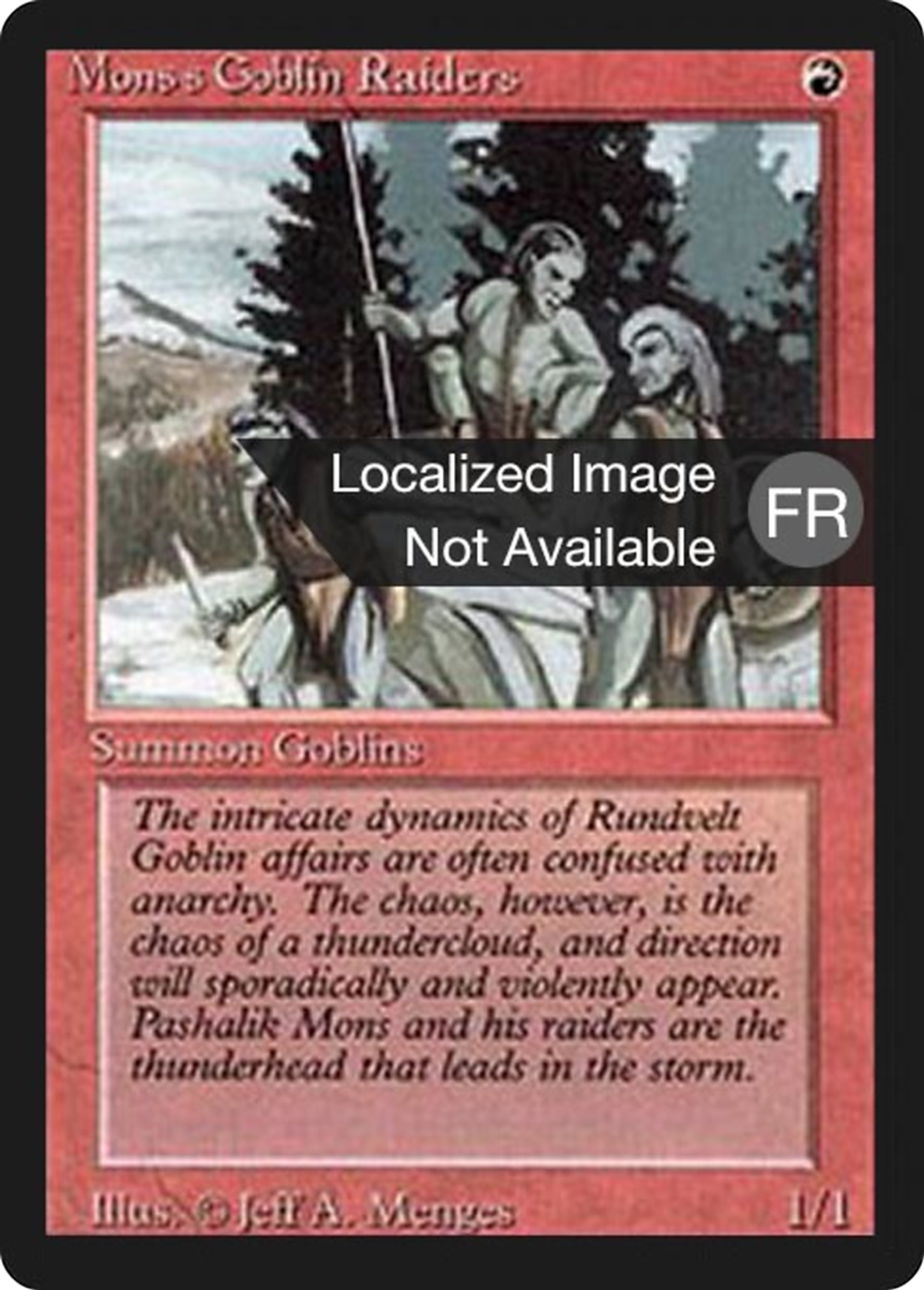 Mons's Goblin Raiders — Foreign Black Border — Magic: The Gathering