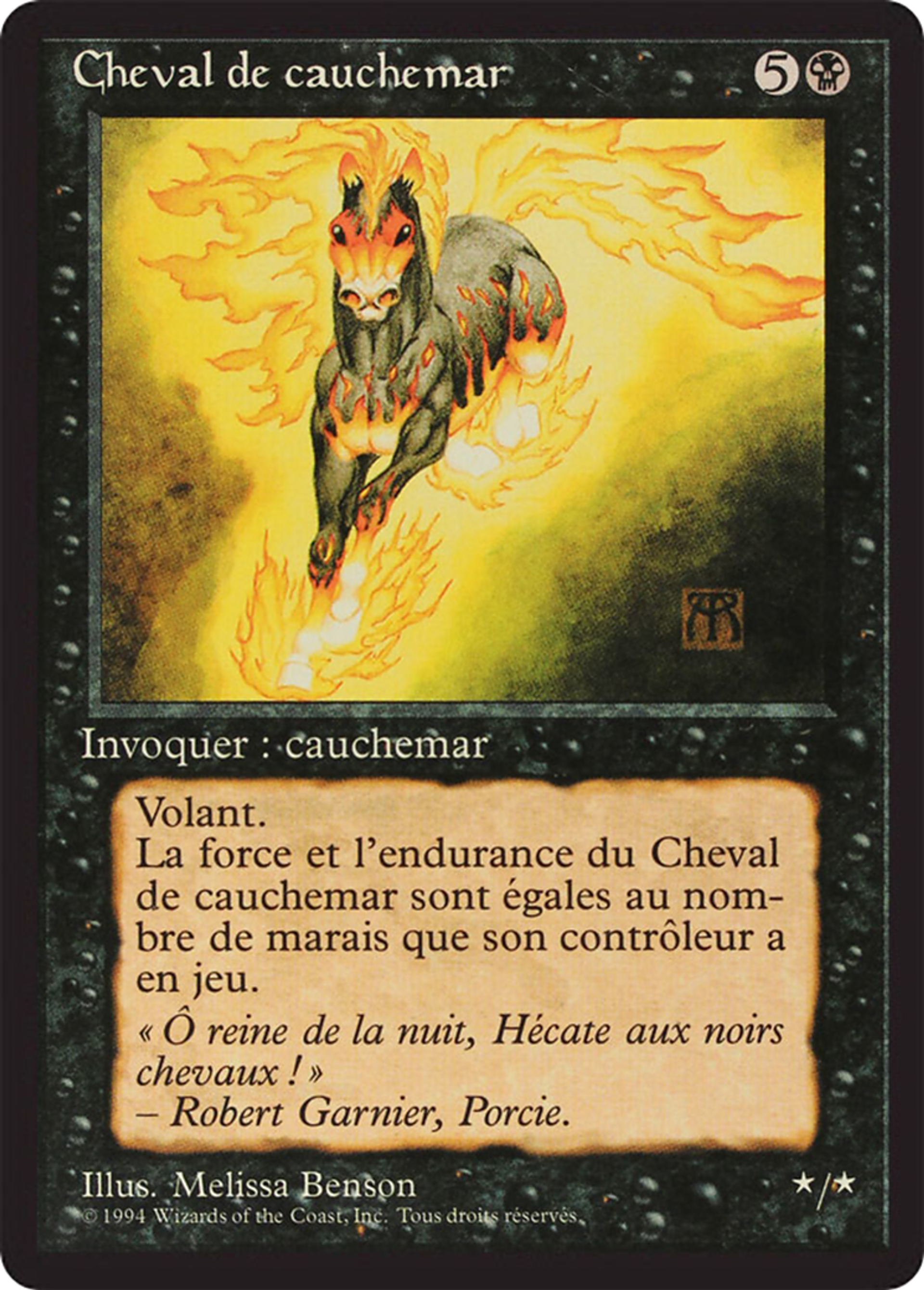 Cheval de cauchemar — Foreign Black Border — Magic: The Gathering