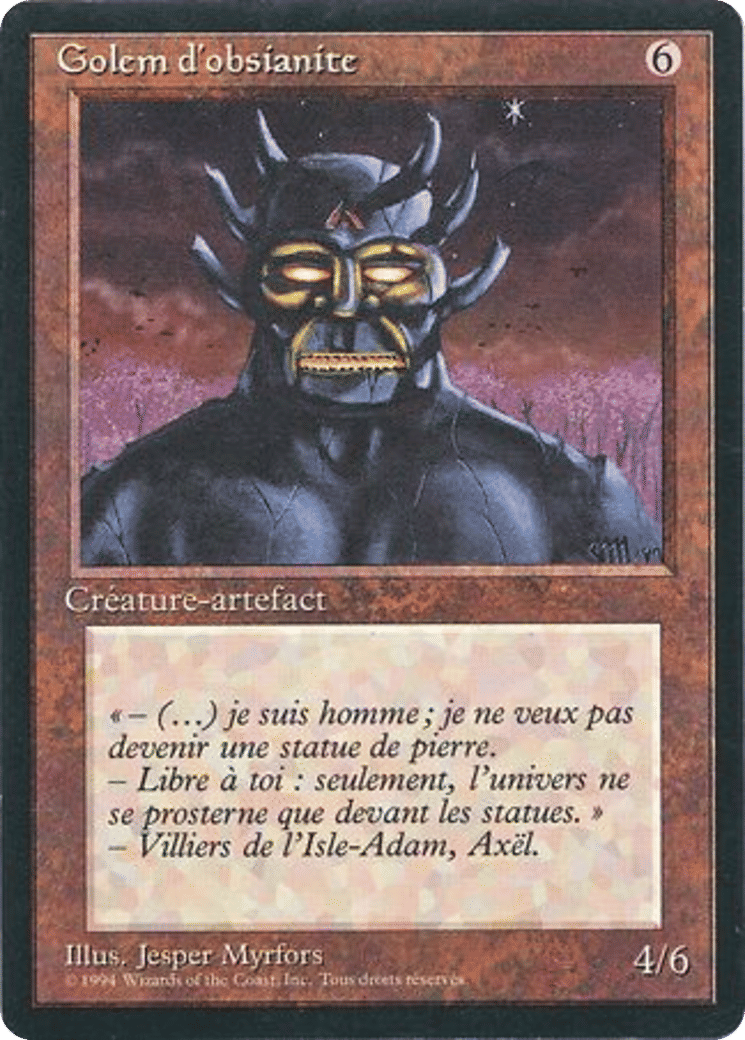 Obsianus Golem — Foreign Black Border — Magic: The Gathering