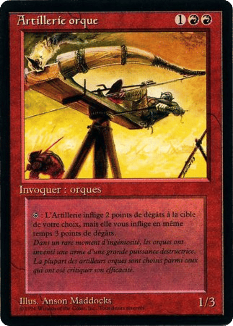Orcish Artillery — Foreign Black Border — Magic: The Gathering