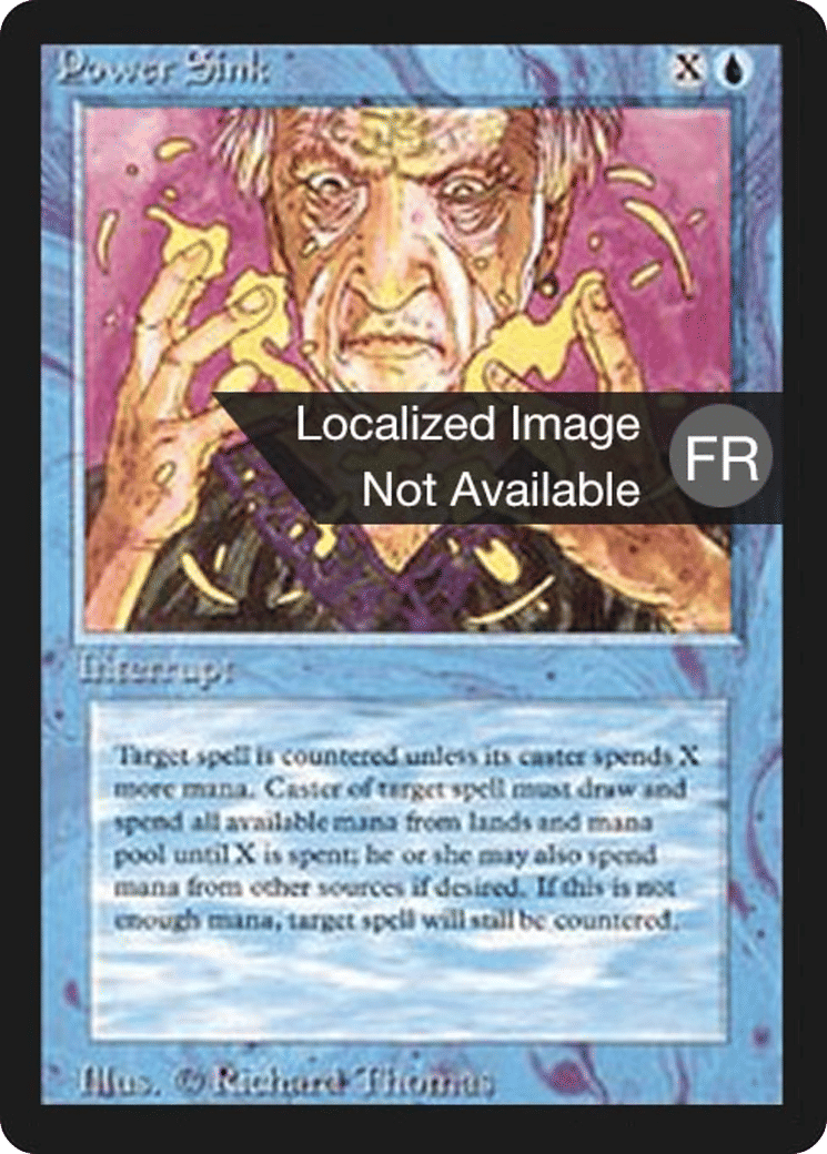 Power Sink — Foreign Black Border — Magic: The Gathering