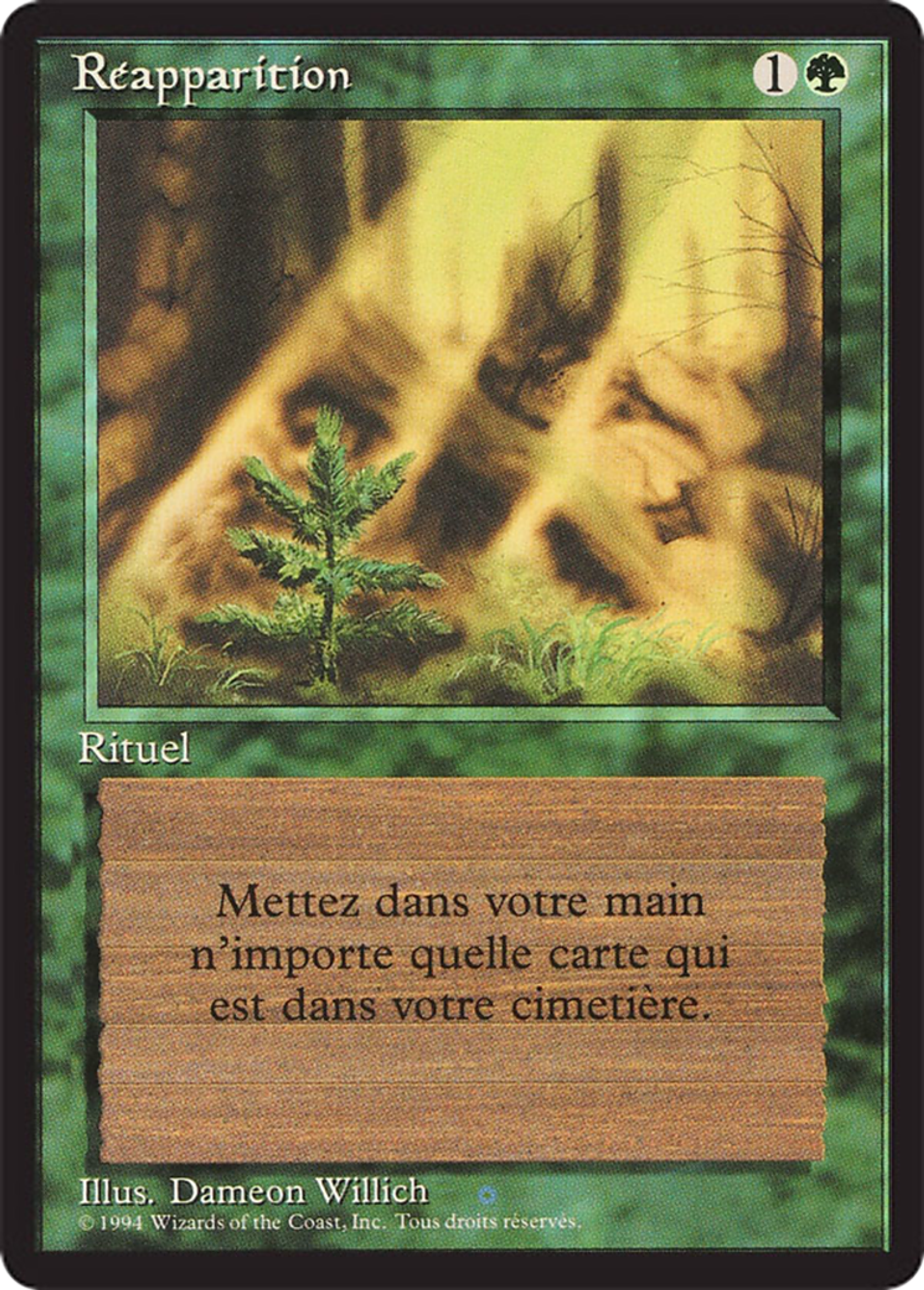 Regrowth — Foreign Black Border — Magic: The Gathering
