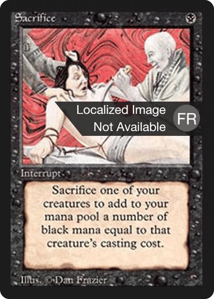 Sacrifice — Foreign Black Border — Magic: The Gathering