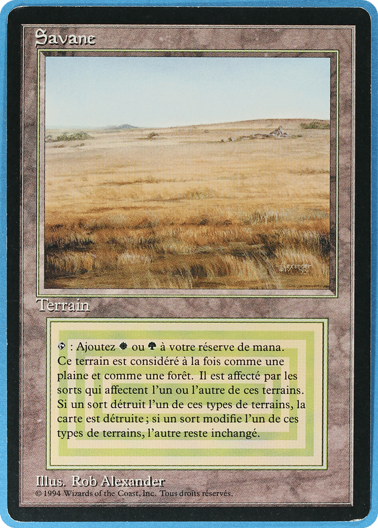 Savannah — Foreign Black Border — Magic: The Gathering