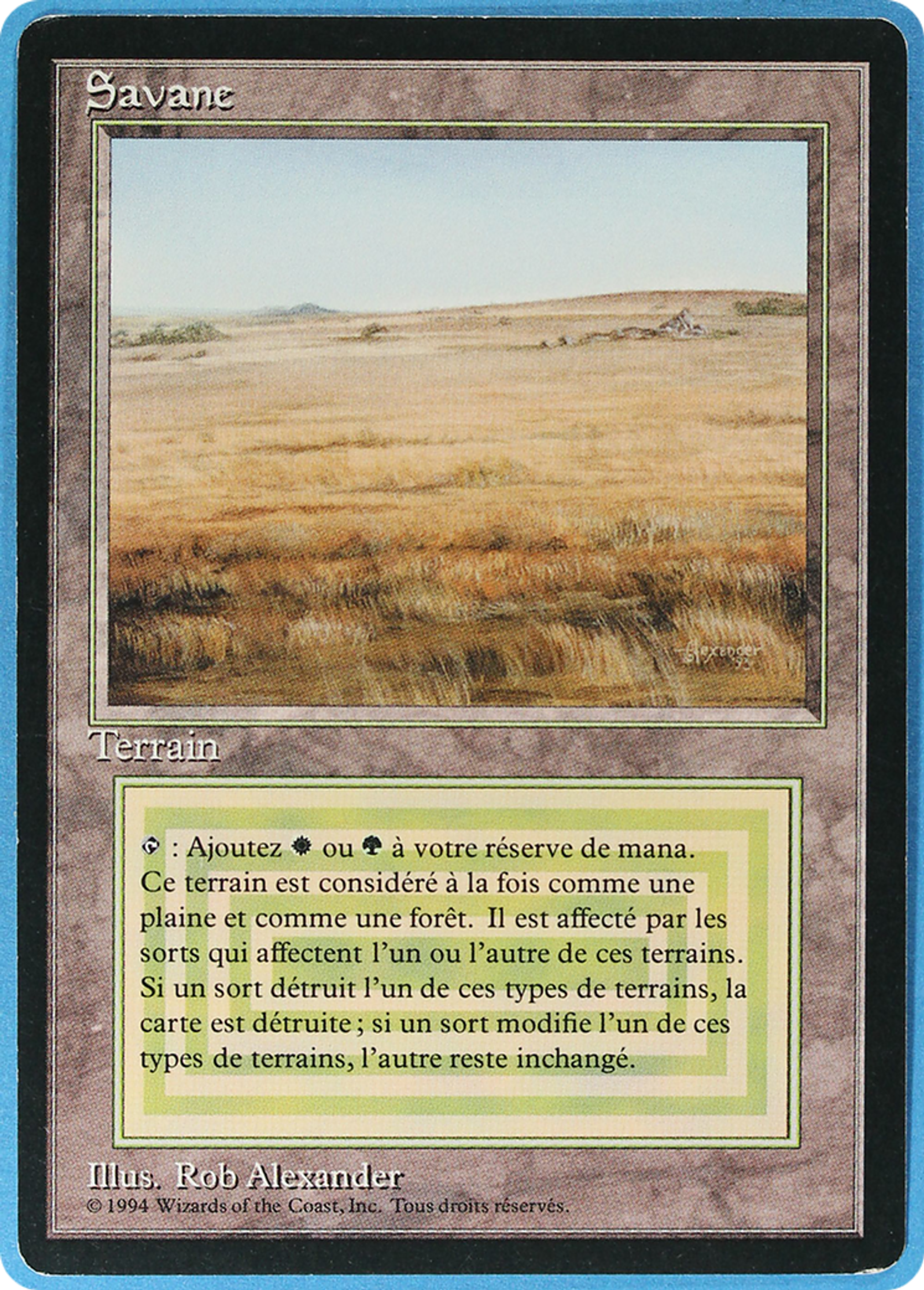 Savane — Foreign Black Border — Magic: The Gathering