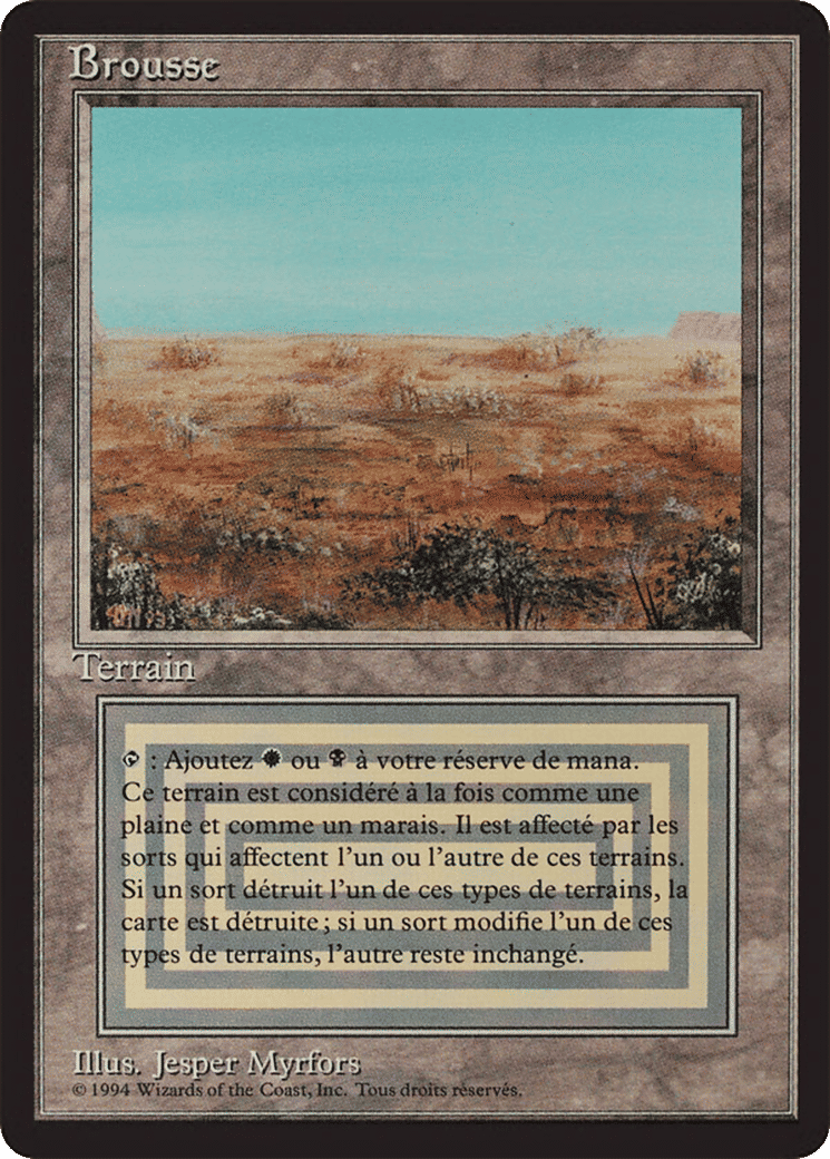 Scrubland — Foreign Black Border — Magic: The Gathering