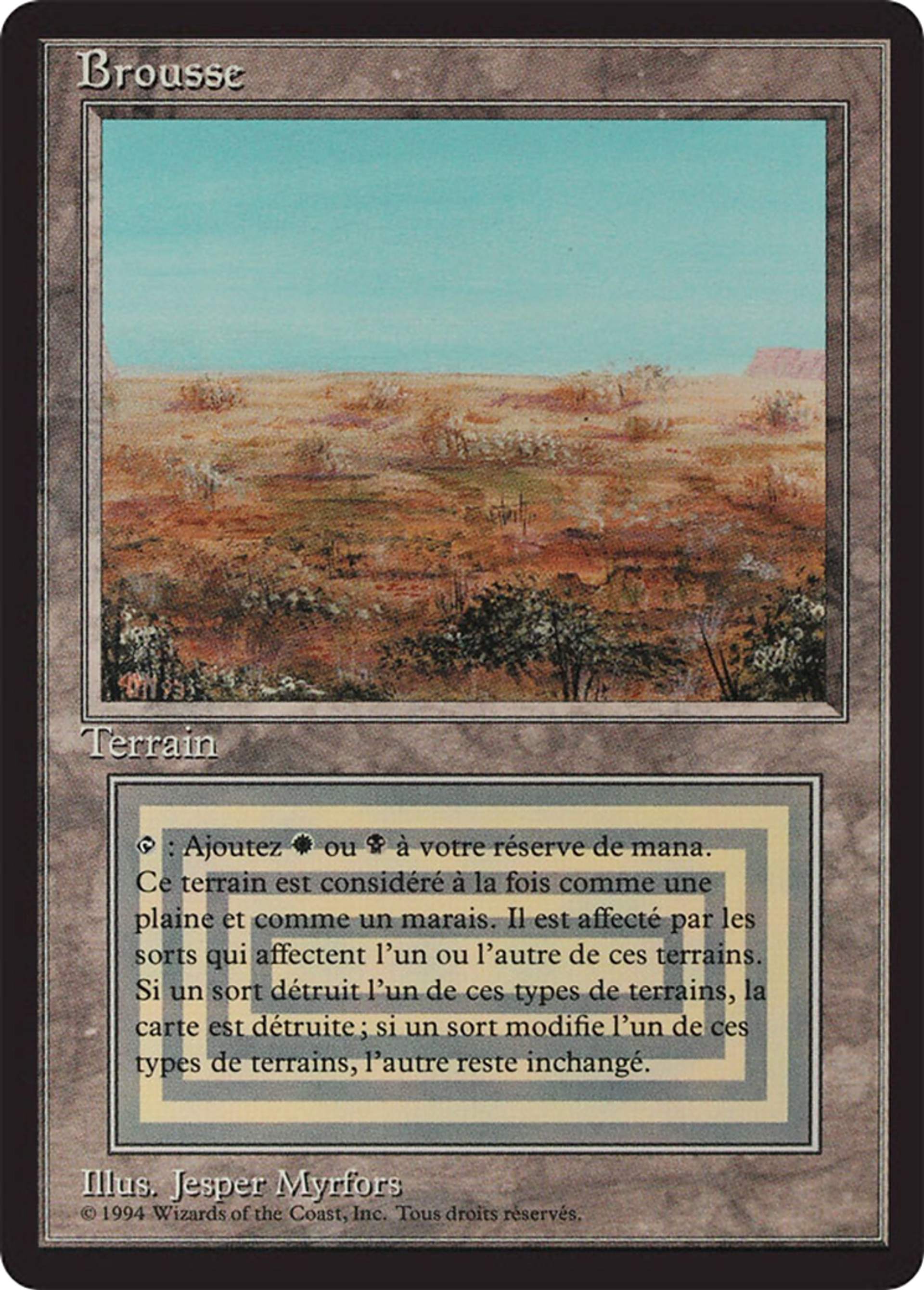 Scrubland — Foreign Black Border — Magic: The Gathering