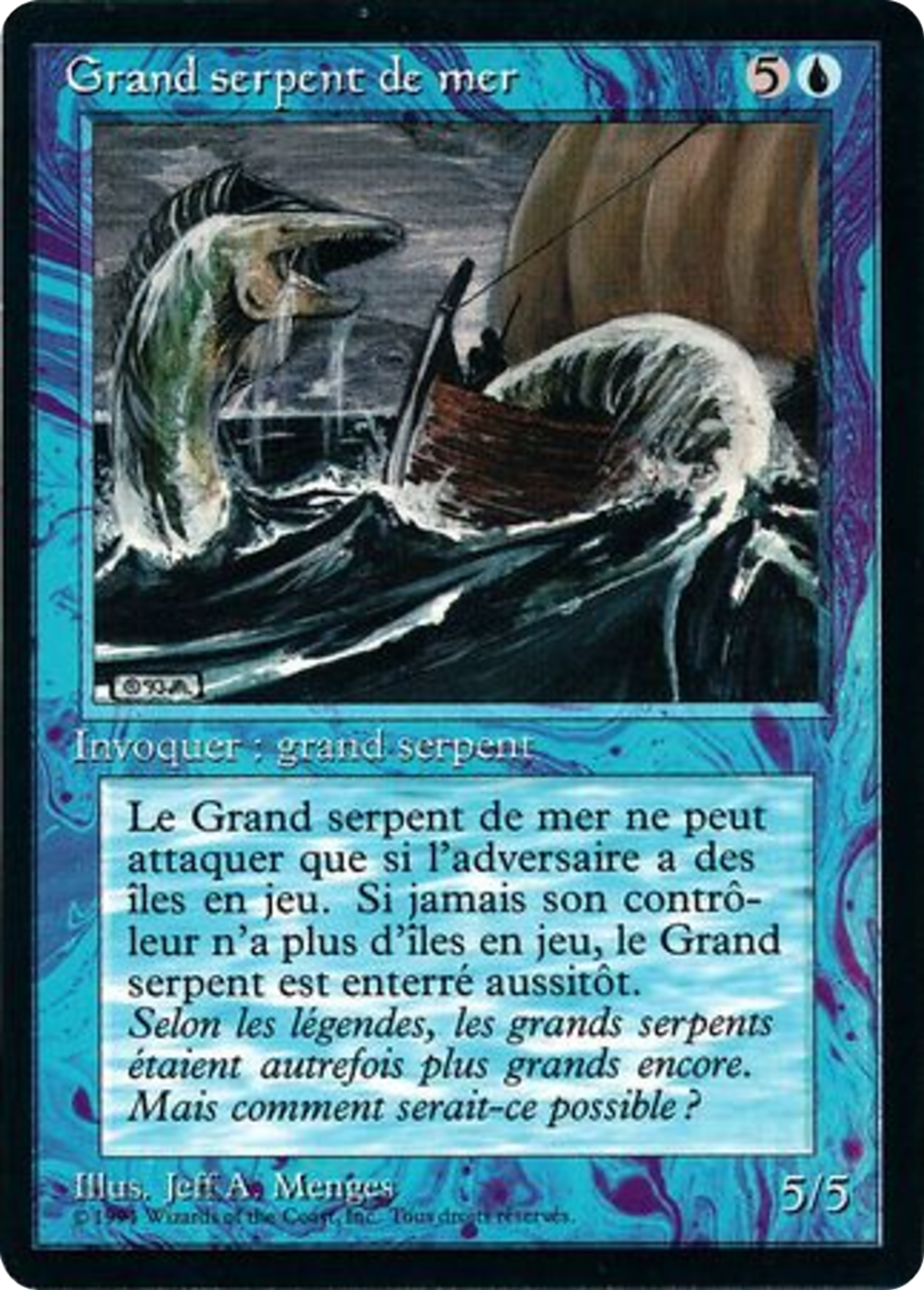 Sea Serpent — Foreign Black Border — Magic: The Gathering