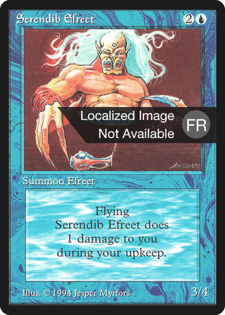 Serendib Efreet — Foreign Black Border — Magic: The Gathering