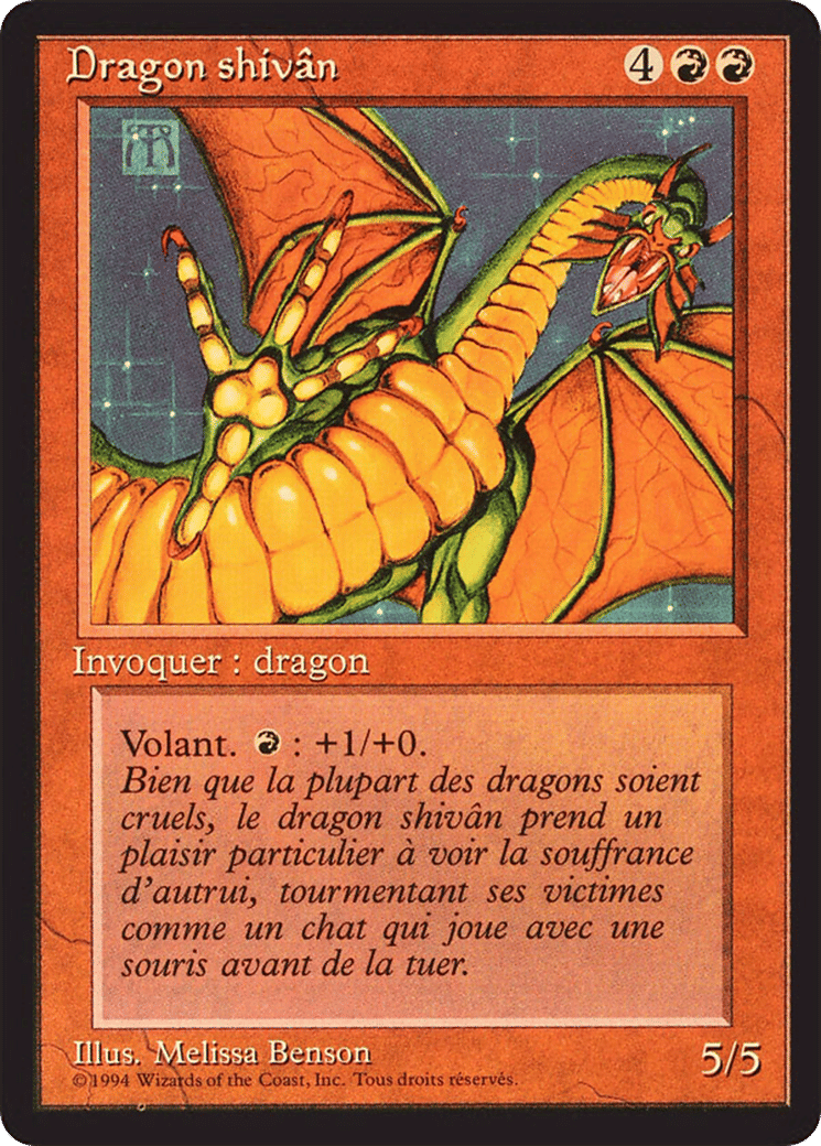 Dragon shivân — Foreign Black Border — Magic: The Gathering