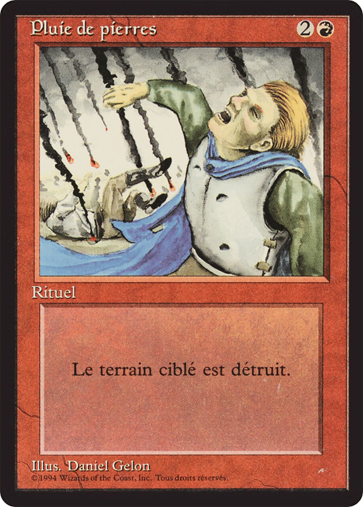 Pluie de pierres — Foreign Black Border — Magic: The Gathering