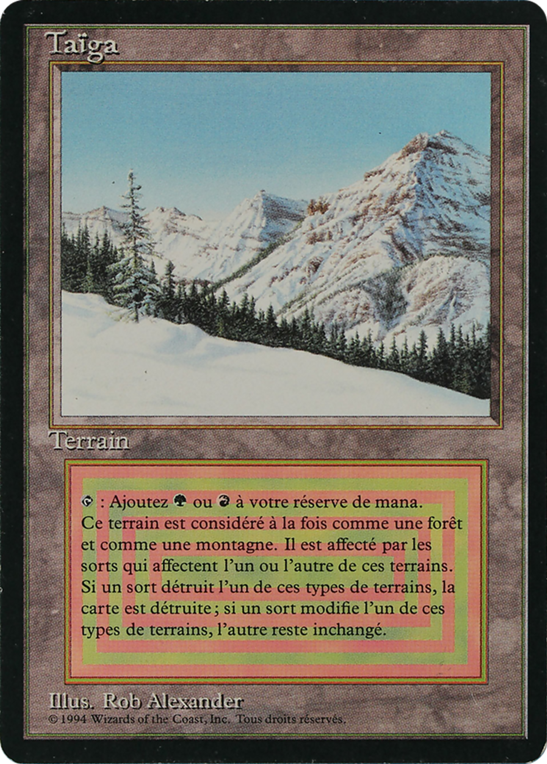 Taiga — Foreign Black Border — Magic: The Gathering