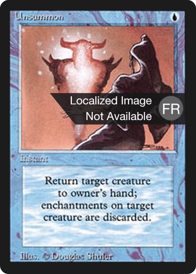 Unsummon — Foreign Black Border — Magic: The Gathering
