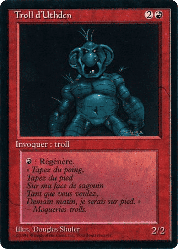 Uthden Troll — Foreign Black Border — Magic: The Gathering