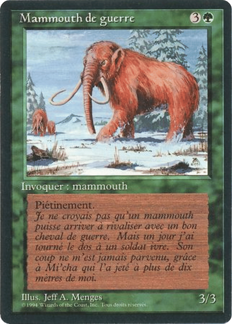 War Mammoth — Foreign Black Border — Magic: The Gathering