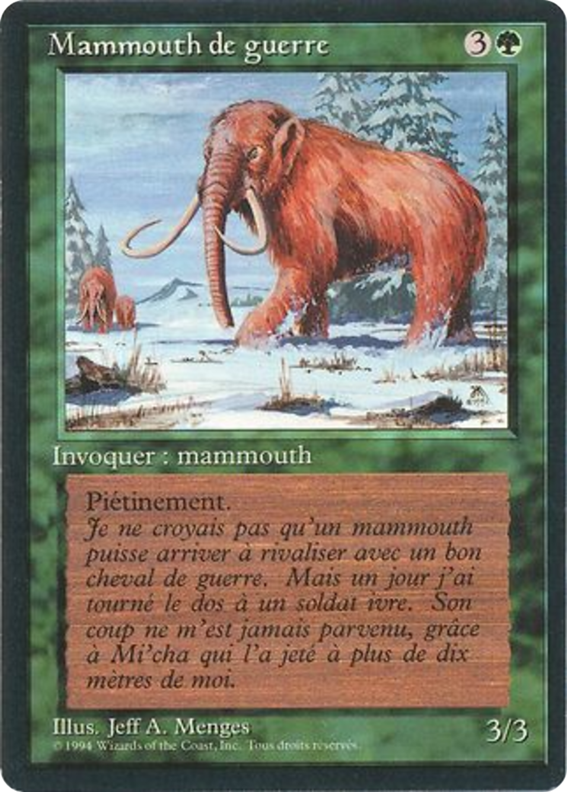 War Mammoth — Foreign Black Border — Magic: The Gathering