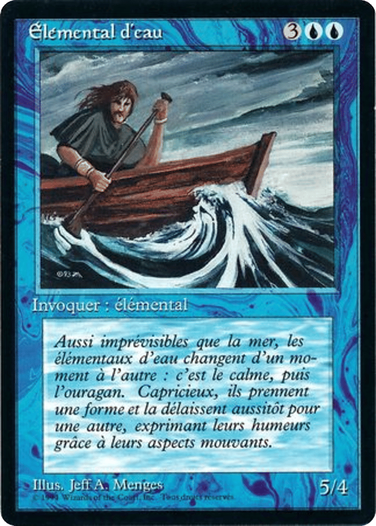 Elémental d'eau — Foreign Black Border — Magic: The Gathering