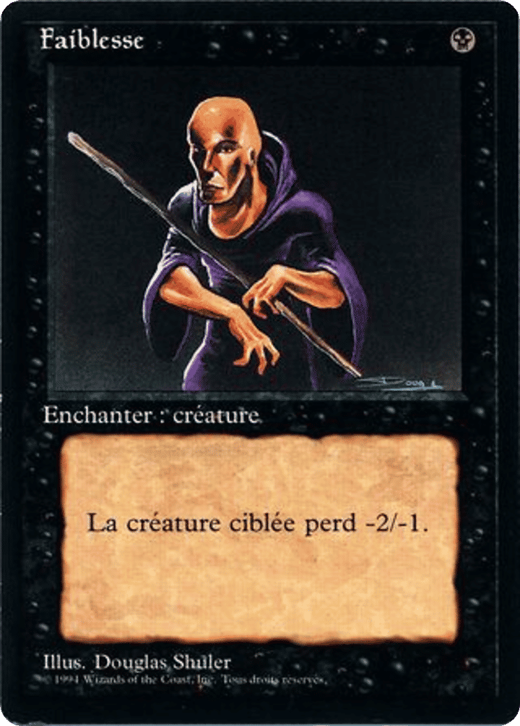 Weakness — Foreign Black Border — Magic: The Gathering