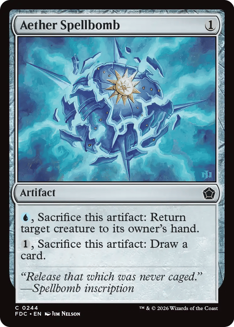Aether Spellbomb — Foundations Commander — Magic: The Gathering