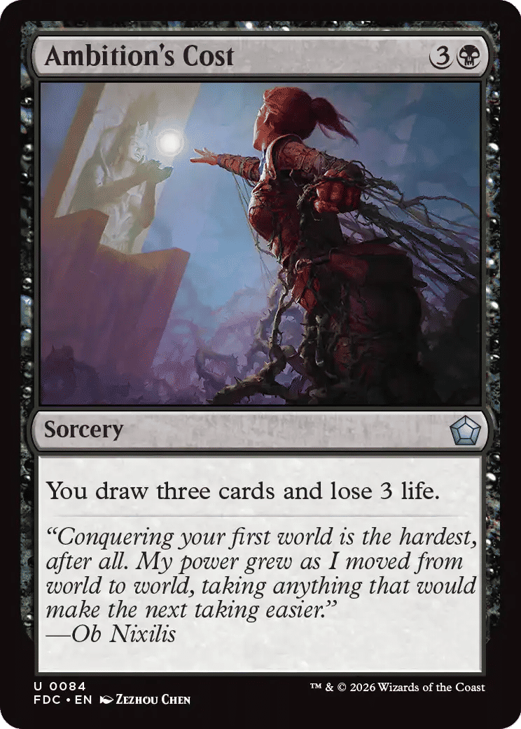 Ambition's Cost — Foundations Commander — Magic: The Gathering