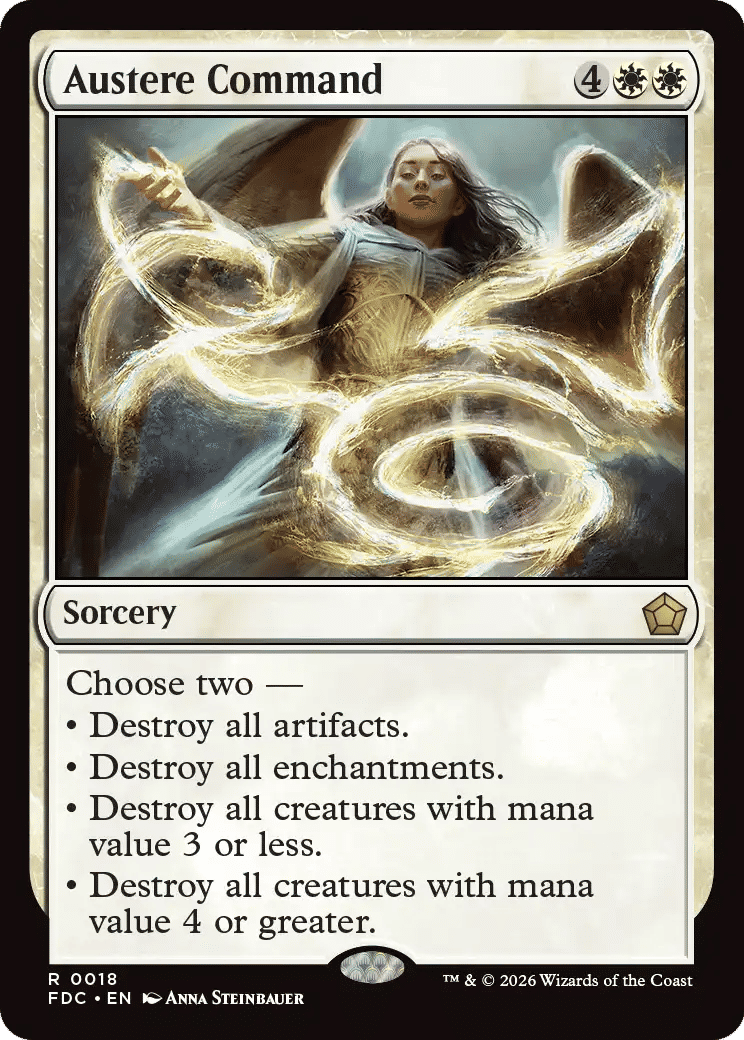 Austere Command — Foundations Commander — Magic: The Gathering