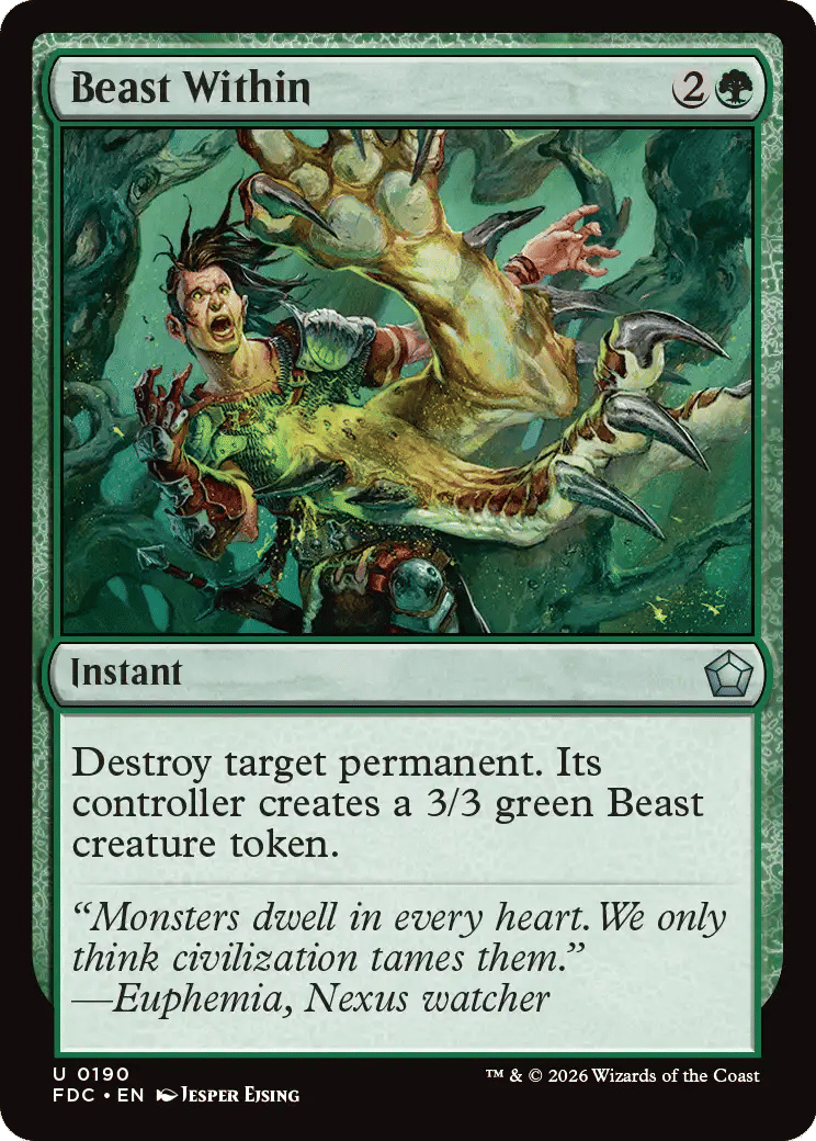 Beast Within — Foundations Commander — Magic: The Gathering