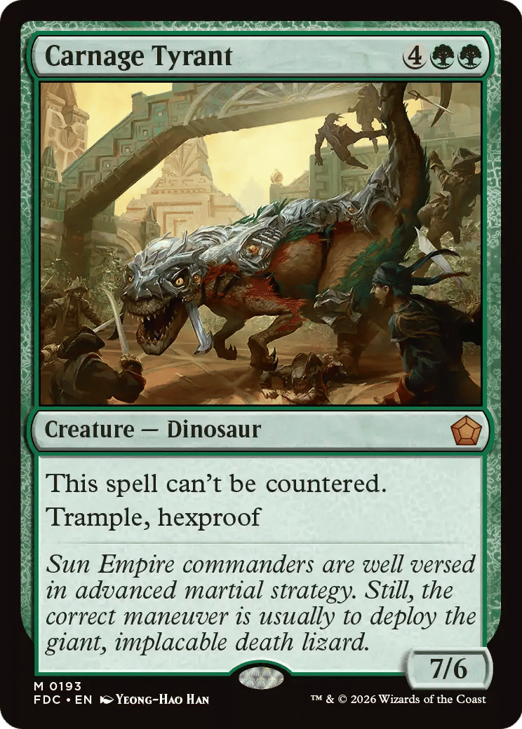 Carnage Tyrant — Foundations Commander — Magic: The Gathering