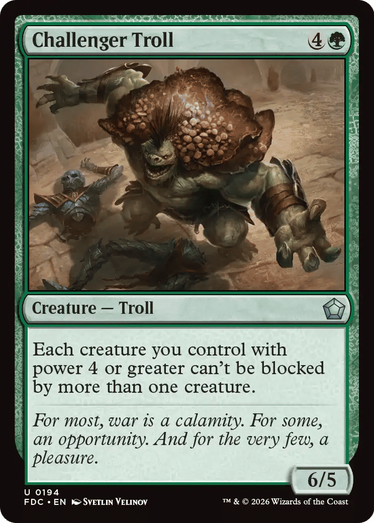 Troll défieur — Foundations Commander — Magic: The Gathering