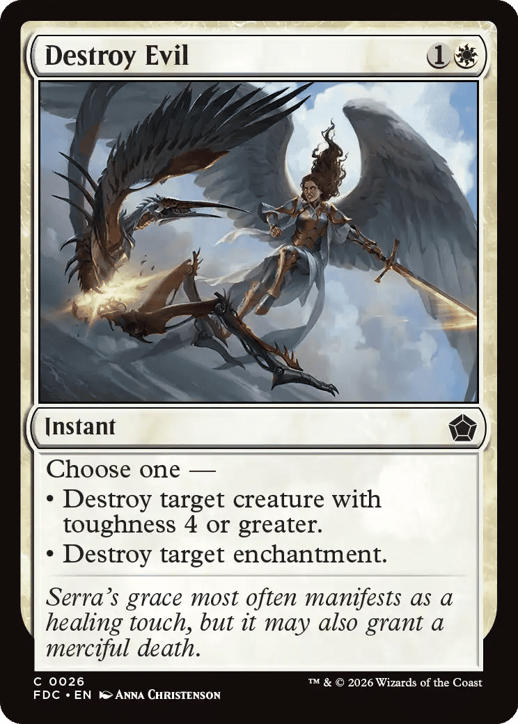 Destroy Evil — Foundations Commander — Magic: The Gathering