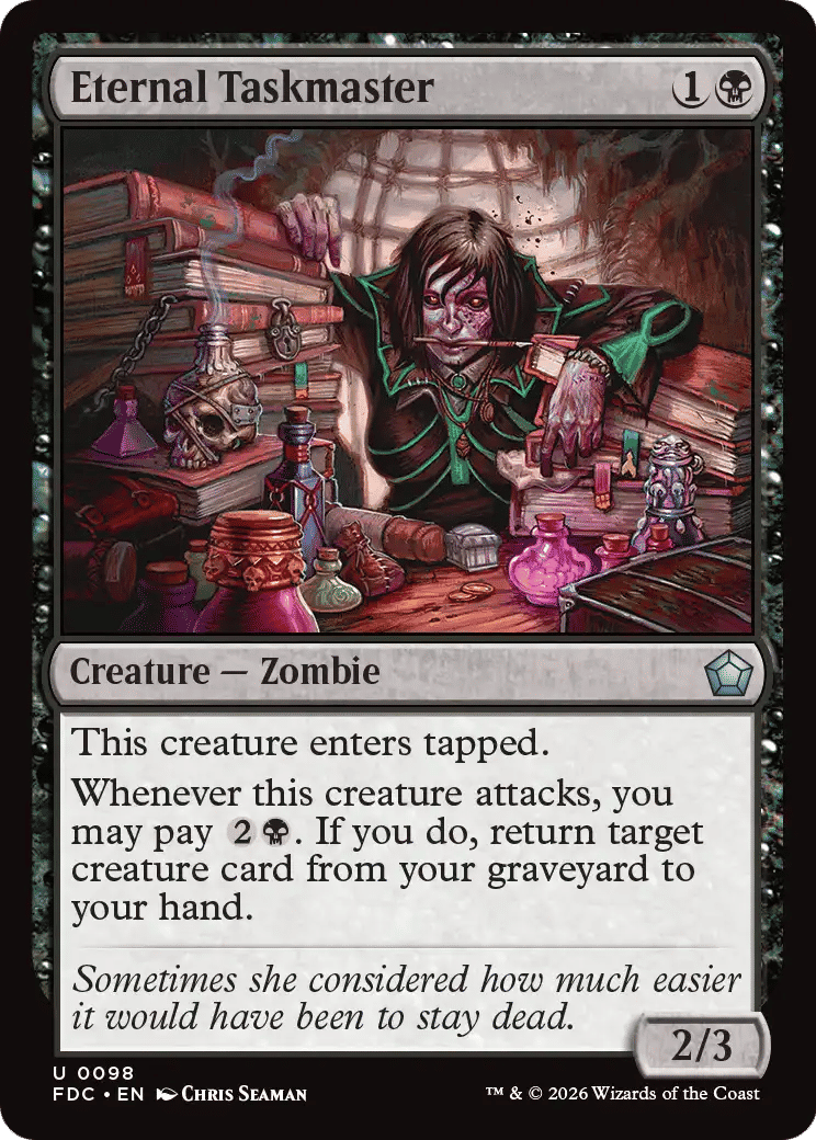 Eternal Taskmaster — Foundations Commander — Magic: The Gathering