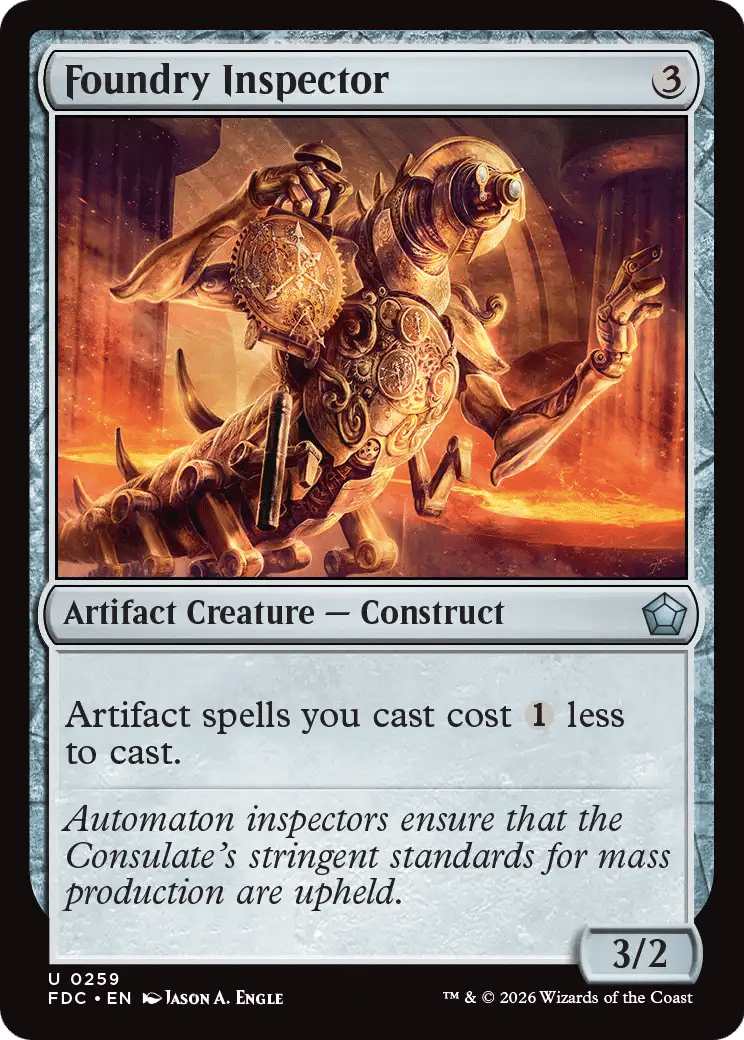 Foundry Inspector — Foundations Commander — Magic: The Gathering
