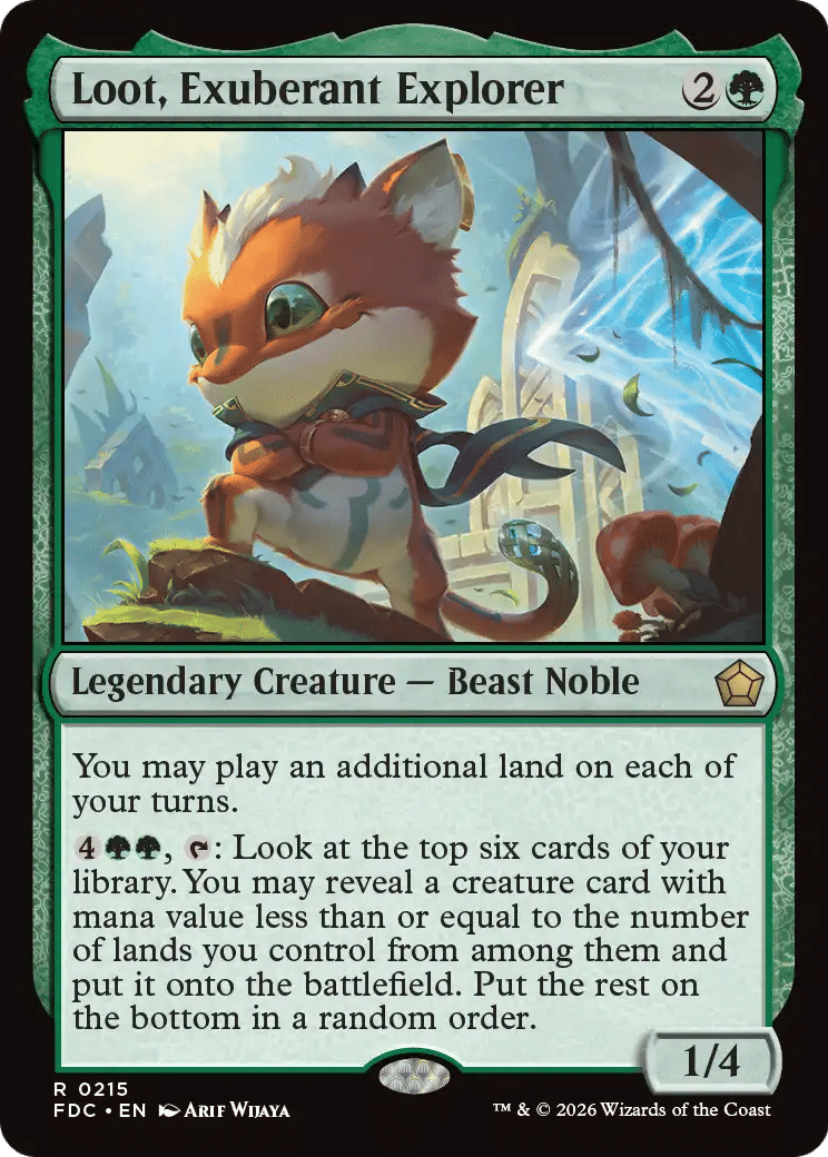 Loot, Exuberant Explorer — Foundations Commander — Magic: The Gathering