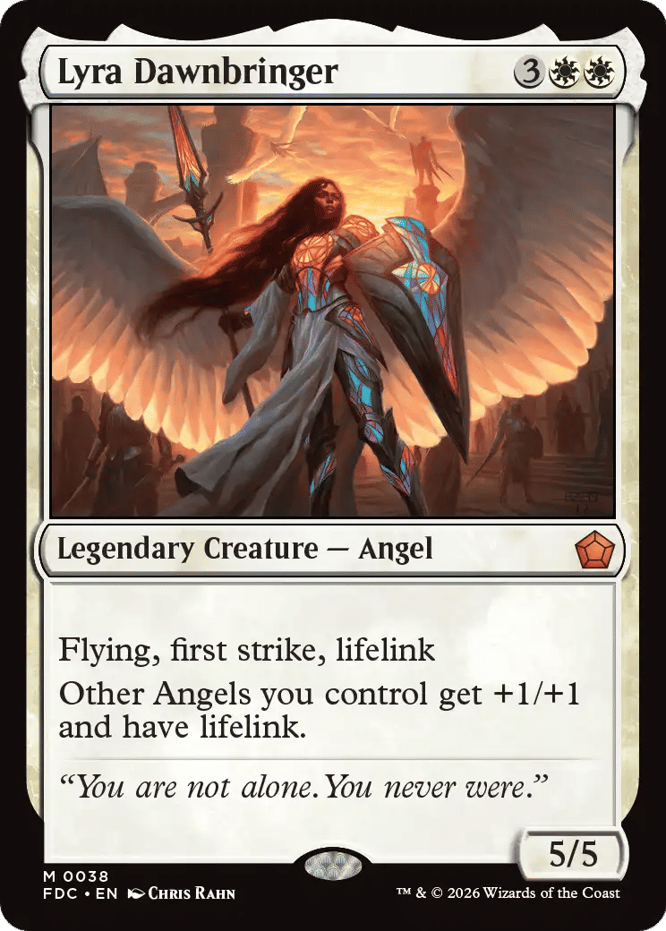 Lyra Dawnbringer — Foundations Commander — Magic: The Gathering
