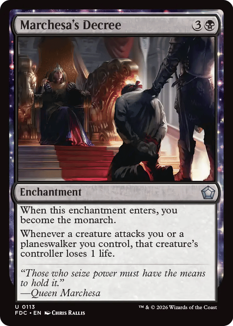Marchesa's Decree — Foundations Commander — Magic: The Gathering