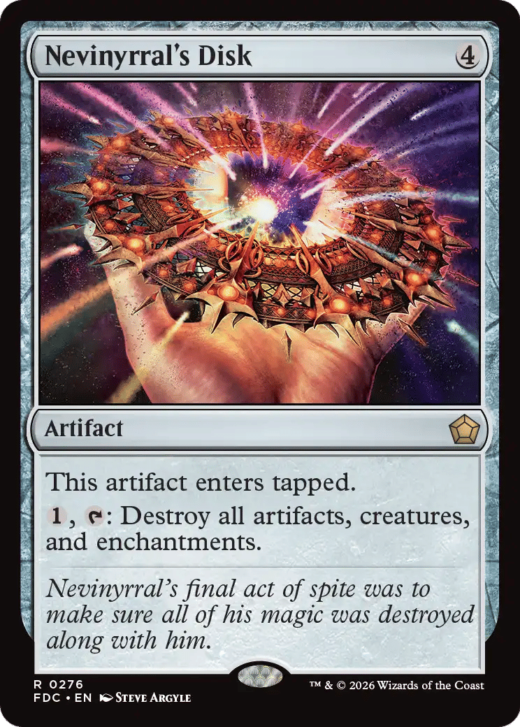 Nevinyrral's Disk — Foundations Commander — Magic: The Gathering