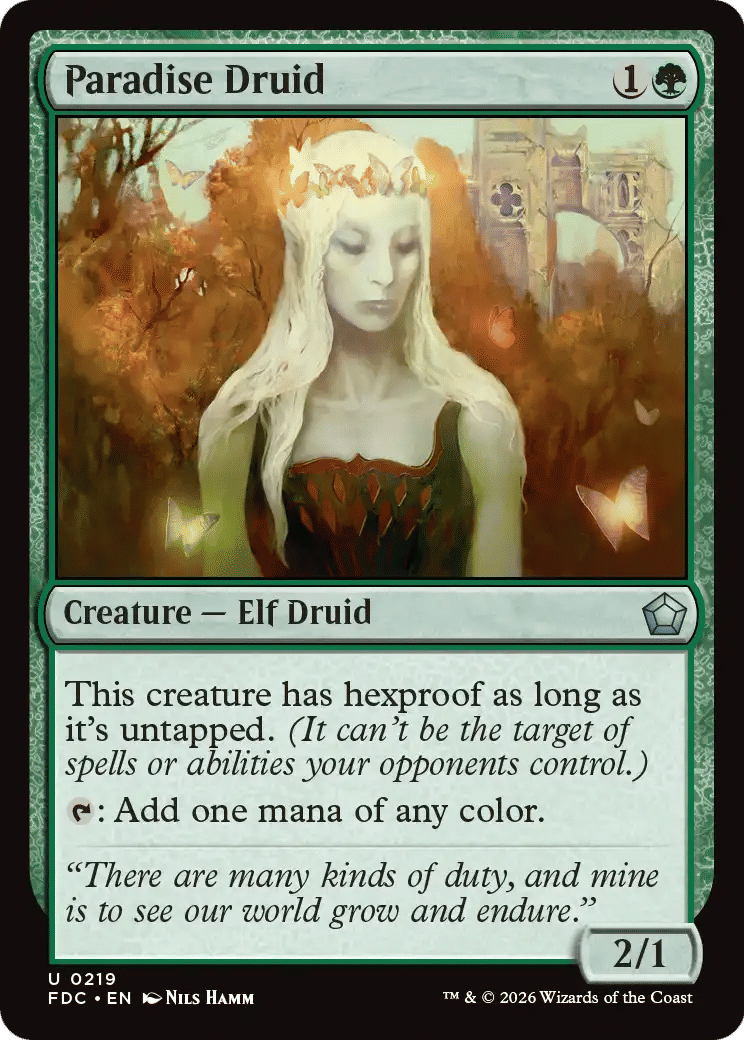 Paradise Druid — Foundations Commander — Magic: The Gathering
