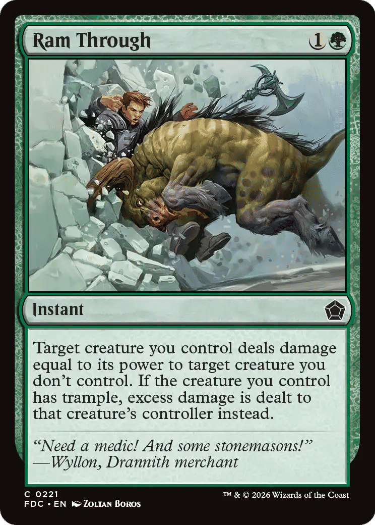 Ram Through — Foundations Commander — Magic: The Gathering