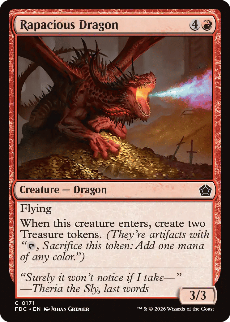 Rapacious Dragon — Foundations Commander — Magic: The Gathering
